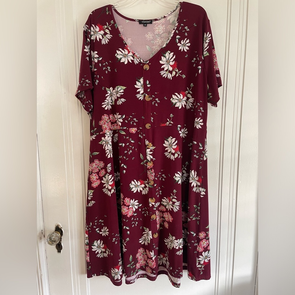 Women’s Summer Plus Size Short Sleeve Causal Dress